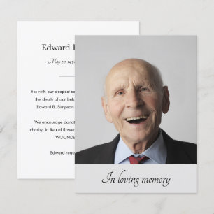 Grijze familielid Passende aankondiging met foto