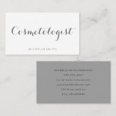 Grijze Fancy lettertypeminimiet Visitekaartje (Voorkant / Achterkant)