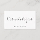 Grijze Fancy lettertypeminimiet Visitekaartje (Voorkant)