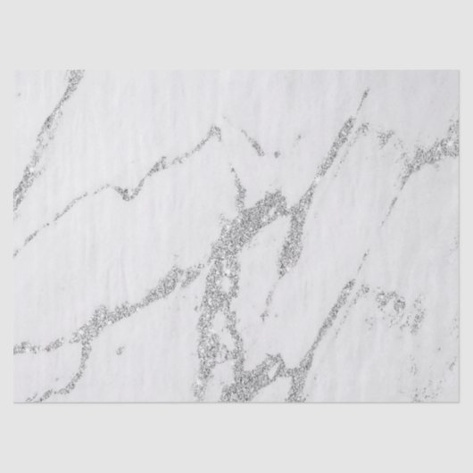 Grijze faux glitter zilveren glitter accent tissuepapier (Voorkant)