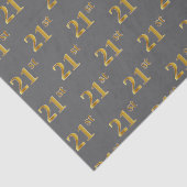 Grijze, Faux Gold 21ste (21ste) gebeurtenis Tissuepapier (Detail)