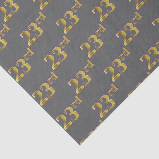 Grijze, Faux Gold 23e (23e) gebeurtenis Tissuepapier (Detail)