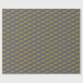 Grijze, Faux Gold 84e (84e) gebeurtenis Cadeaupapier (Vlak)