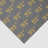 Grijze, Faux Gold 91st (negenennegentig) gebeurten Tissuepapier (Detail)