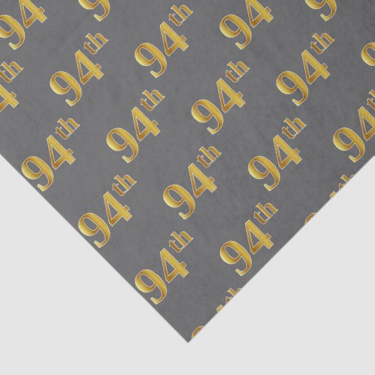 Grijze, Faux Gold 94e (negenennegentig) gebeurteni Tissuepapier (Detail)