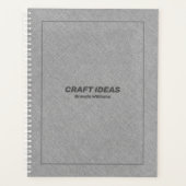 Grijze faux linnen textuur planner (Voorkant)