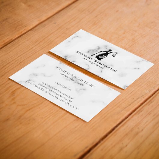 Grijze Faux Marmer Zilveren Aderen Visitekaartje