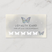 " grijze faux sparkle butterfly " - kaart visitekaartje (Voorkant)