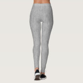Grijze Faux Textured Fabric Look Grey Leggings (Achterkant)