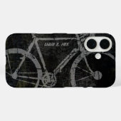 grijze fiets op zwart Case-Mate iPhone case (Achterkant (horizontaal))
