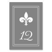 Grijze Fleur de Lis-kaart Kaart (Achterkant)