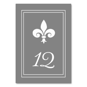 Grijze Fleur de Lis-kaart Kaart