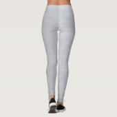Grijze fleur De Lis Pattern Leggings (Achterkant)