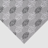 Grijze flora van het Marokkaanse patroonpatroon Tissuepapier (Detail)