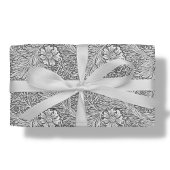 grijze Floral | Ontkoppeling Tissuepapier