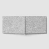 Grijze Floral reliëf look gepersonaliseerde wervel Gastenboek (Volledig)