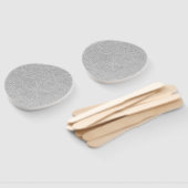 Grijze Floral reliëf look Handwaaier (Niet-gemonteerd)