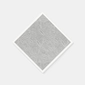 Grijze Floral reliëf look Servet (Hoek)