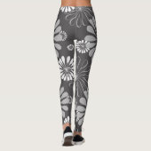 grijze florale leggings (Achterkant)