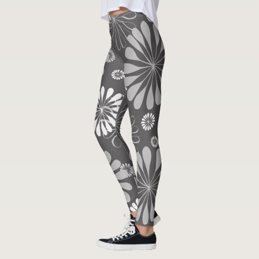 grijze florale leggings (Links)