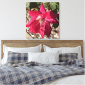 grijze Florale Rode Print (Insitu (Slaapkamer))