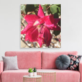 grijze Florale Rode Print (Insitu (Woonkamer))