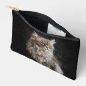 Grijze Fluffy Kat  Etui (Open)