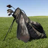 Grijze Fluffy Kat Golfhanddoek (Groen)