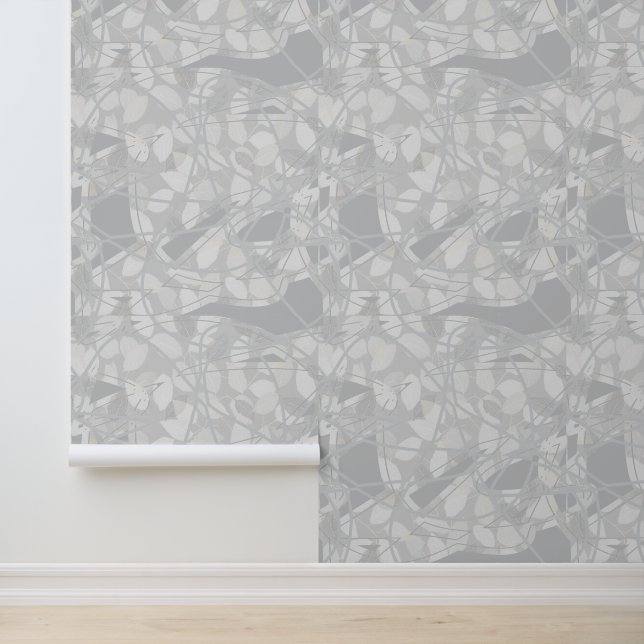 Grijze Fluistering Behang (Applicatie)