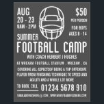 Grijze Football Helmet, Football Camp Adverteren Flyer<br><div class="desc">Grijze Football Helmet,  Football Camp Adverteren broers door de Visitekaartje winkel.</div>