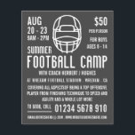 Grijze Football Helmet, Football Camp Adverteren Flyer<br><div class="desc">Grijze Football Helmet,  Football Camp Adverteren broers door de Visitekaartje winkel.</div>