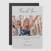 Grijze foto dank u magneetkaart (Voorkant / Achterkant)