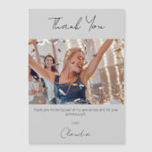 Grijze foto dank u magneetkaart (Voorkant)