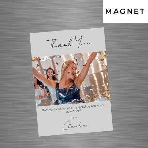 Grijze foto dank u magneetkaart