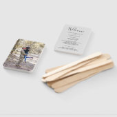 Grijze foto Klassieke aangepaste bruiloft programm Handwaaier (Niet-gemonteerd)