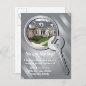 Grijze foto Sjabloon Sleutel Ring Nieuw startpunt  (Voorkant / Achterkant)