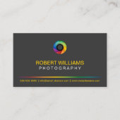 Grijze fotograaf visitekaartje (Voorkant)