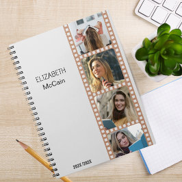 Grijze fotohokje - Trendy moderne gepersonaliseerd Notitieboek
