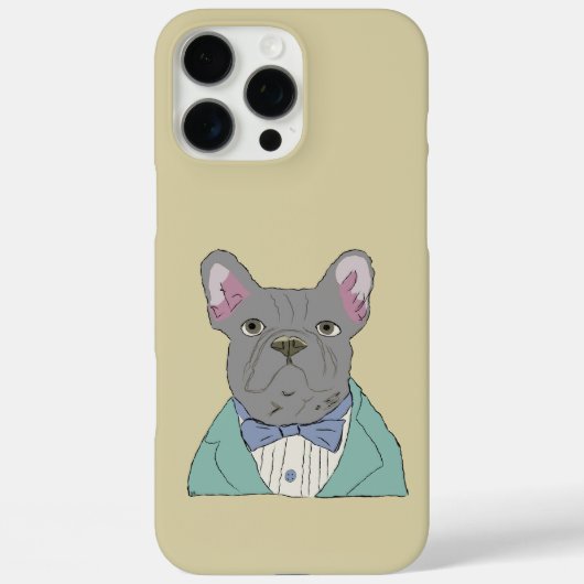 Grijze Franse Bulldog Case-Mate iPhone Case (Achterkant)
