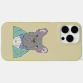 Grijze Franse Bulldog Case-Mate iPhone Case (Achterkant (horizontaal))