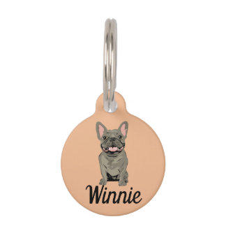 Grijze Franse Bulldog Huisdierpenning