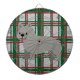 Grijze Franse Bulldog, Kerst Plaid Dartbord