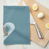Grijze Franse Bulldog Theedoek (Quarter Fold)