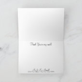 Grijze  Franse Regency Lace Weddings Bedankkaart (Binnen)