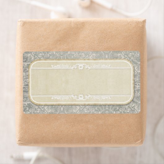Grijze Franse Regency Lace Weddings Etiket (Insitu)