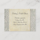 Grijze  Franse Regency Lace Weddings Informatiekaartje (Achterkant)