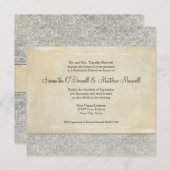 Grijze Franse Regency Lace Weddings Kaart (Voorkant / Achterkant)