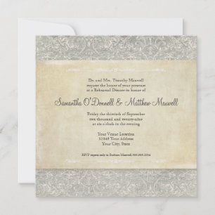 Grijze  Franse Regency Lace Weddings Kaart