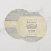 Grijze Franse Regency Lace Weddings Kaart (Voorkant / Achterkant)