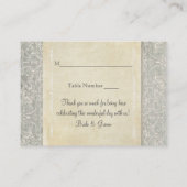 Grijze  Franse Regency Lace Weddings Plaatskaartje (Achterkant)